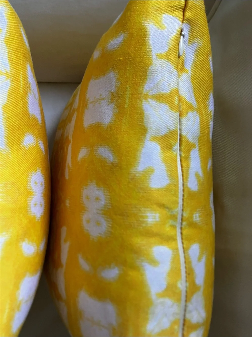 Society6 Yellow and White Abstract Pattern Throw Pillows
